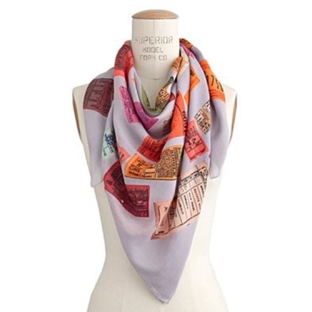 Madewell 1937 Travel Ticket Stub Scarf